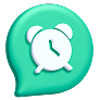 Time and punctuality icon for insurance service